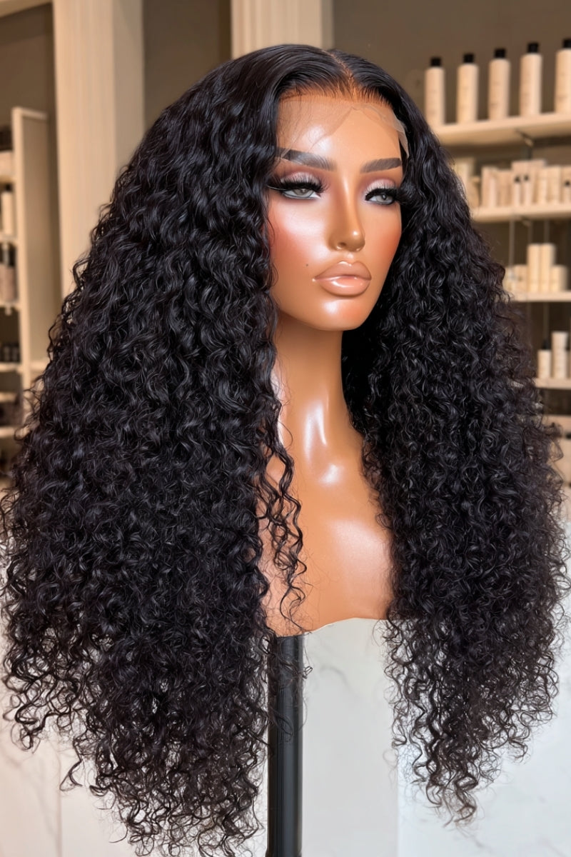 Dominican Curly Glueless HD Lace Wig, Real Scalp Effect 13x4 & 5x5, 180% Density, Ready to Wear