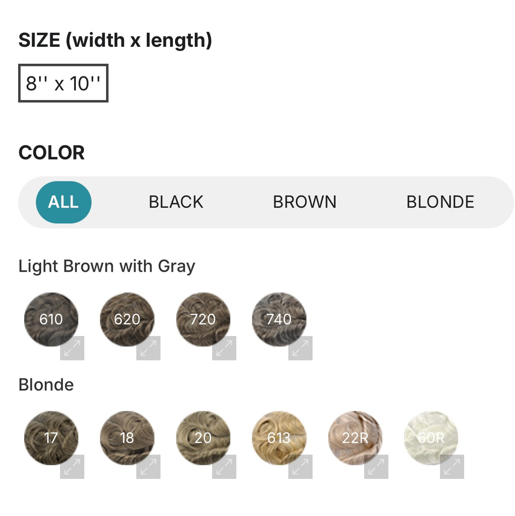 For Bald Men's Wavy Glueless 360 Full Swiss Lace Wig, Anti-Slip PU Cap Real Scalp Effect 8x10, 6 Inches (Best for Active Lifestyle)