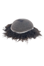 Men's Kinky Curly Afro Wig - 360 Full Swiss Lace, Anti-Slip PU Cap