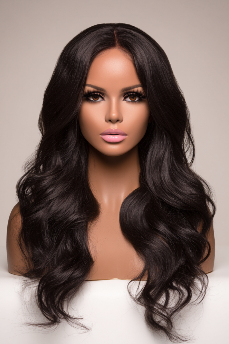 Yaki Straight Medical Wig For Chemo patients, Alopecia Patients, Hair Loss Patients, Anti Slip Glueless Swiss Lace Wig, Real Scalp Effect, 200 grams, Ready to Wear